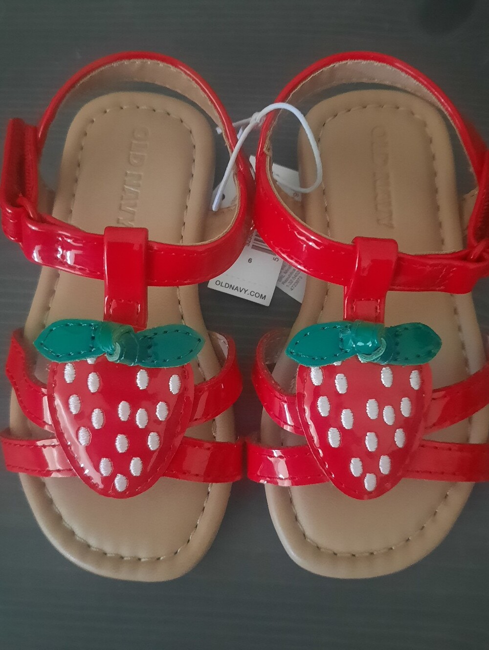 Old Navy Red Patent Strawberry Toddler Sandals